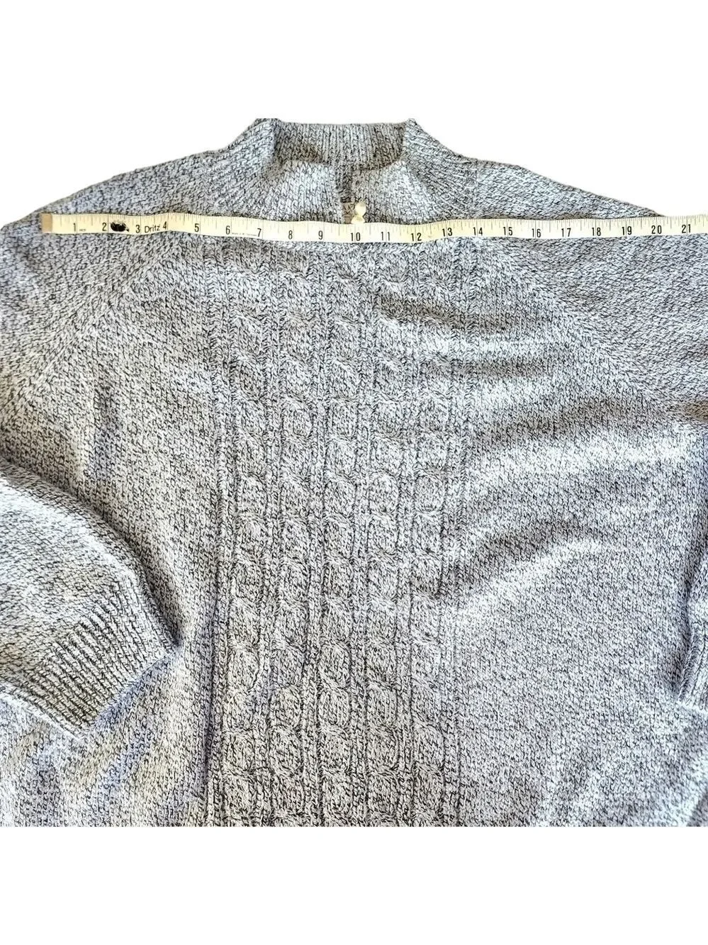 Rebecca Malone 2x plus size knit sweater mock neck braided design